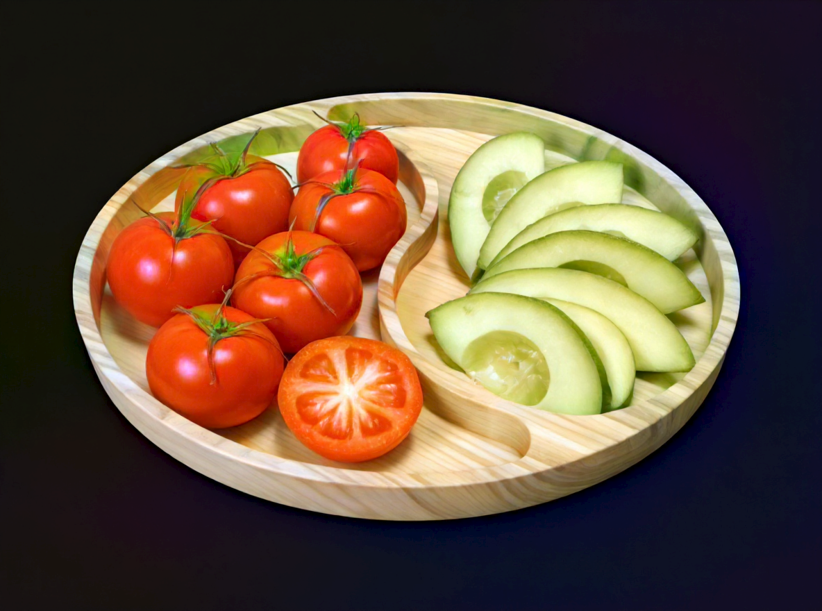 Поднос - Красное и Зелёное - детали