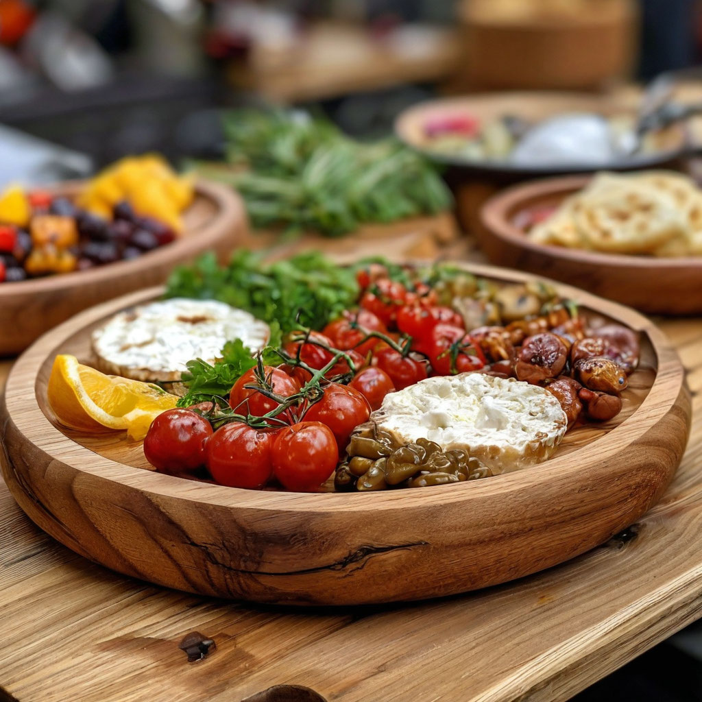 Сырная тарелка - вид сбоку